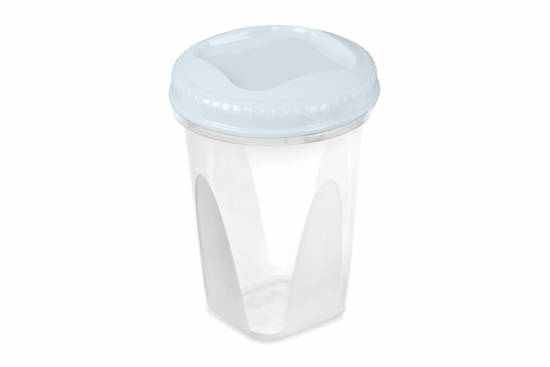 Банка с завинчивающейся крышкой "Тондо" 0,9л светло-голубая С286СГЛ