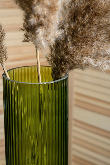 Ваза "Инфинити" d-130мм h-350мм арт.1907-Н5 "Олива" 