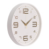 3015-001 Часы настенные круг d=30см, корпус белый+золото, "Классика", "Рубин"
