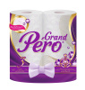 Туалетная бумага GrandPero Роскошный аметист 3сл 4рул, белый цв. с прокрасом 2005