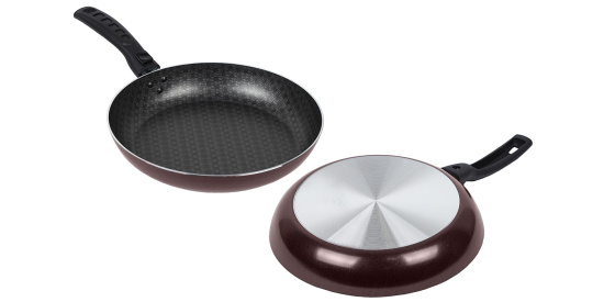 60682014 Сковорода 200 мм,1 ручка,без крышки полихромное покрытие сплав А5 "Кружево"