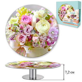 Блюдо сервировочное LARANGE вращающееся на высокой металлической ножке 109-037