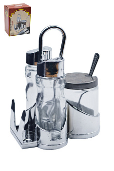 Набор для специй 360MI-21-2 (3пр.) (80432) на подставке с салфетницей