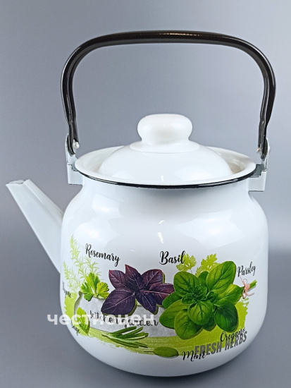 Чайник для плиты 3,5л 01-2713/4 Базилик