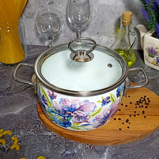 Кастрюля 3,0л сф. IRIS белосн 1SC185S