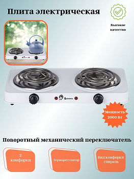 Электрическая плита ВАСИЛИСА ВА-902 спираль двухконфорочная