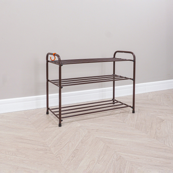 Подставка для обуви "Альфа 23" (Коричневый) (3-х полочная,60см)