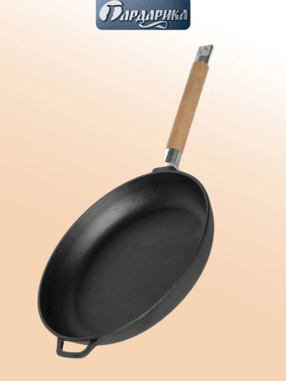 Сковорода чугунная  со съемной ручкой без крышки д.260 ТМ ГАРДАРИКА, 0326