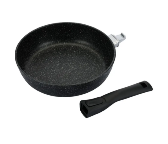 Сковорода с крышкой и съемной ручкой д.20 "ГАРДАРИКА" линейка Мрамор серия  "Орион" 1220-04-01-10