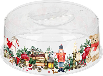 Крышка для СВЧ D250мм с декором "Игрушки" (бесцветный) 223138501/00