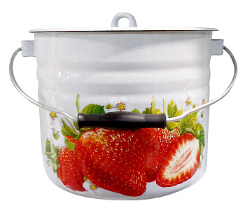 Ведро 9,0л с крышкой 1221Ц/4 с рисунком