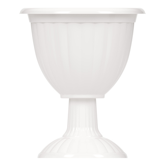Вазон "Жасмин"18л на высокой ножке белый М1392