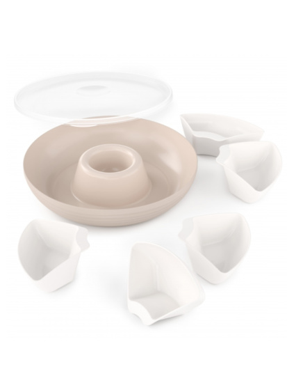 Менажница "Оазис" 5-ти секционная (с крышкой)(бежевый) М9023