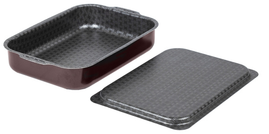 60633524 Противень 270*350мм, мет/крышка "Кружево"