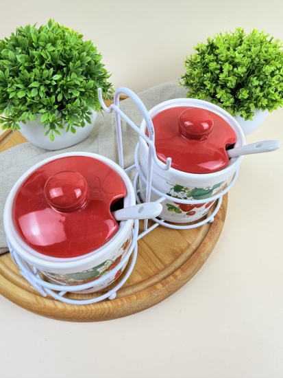 Набор банок (2 пр.) Lavenir "Клубничное лето" 240 мл, 8 см HC500-Р67 доломит 81398