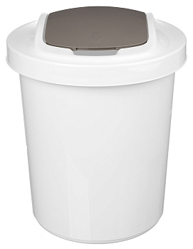 Контейнер для мусора "Palm" круглый 16л (светло-серый) 221301921/03