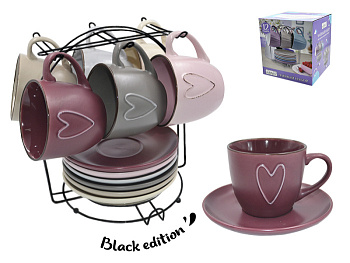 Сервиз на м/подст. (12пр.) Lavenir "Сердце" 260 мл, 8,5 см, 20652 керамика 82133