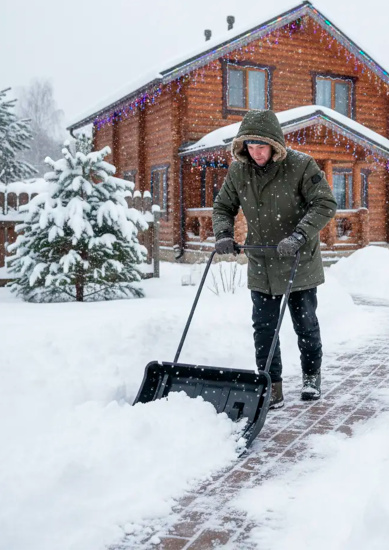 Лопата "Движок" на колесиках "Кайлас" с ал. планкой 860*500мм с мет ручкой в сборе  100319