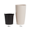 Кашпо "Рондо" 71л (со вставкой 23л) (бежевый) М8878