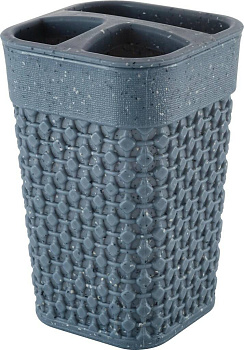 Подставка для зубных щеток Plast Team Stone 74х74х113мм темный камень PT134410026