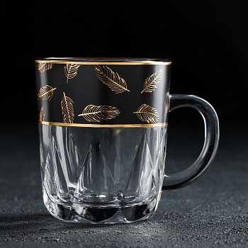 Кружка 200мл Золотое перо Блэк 1335/641SL