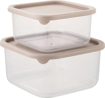 Набор контейнеров для продуктов Sugar&Spice Vanilla (0,4л + 0,8л) с гибкой крышкой латте SE168812005