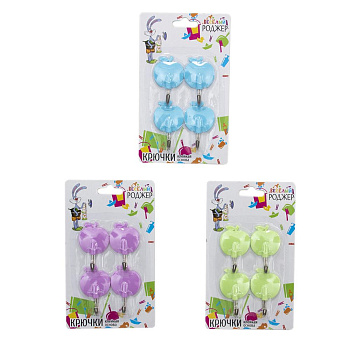 Крючки Веселый Роджер самоклеящиеся на блистере 4шт 440-037 Крючки Веселый Роджер самоклеящиеся на блистере 4шт 440-037