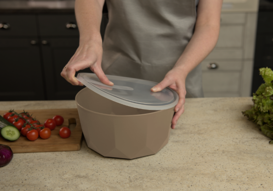 Салатник Plast Team STOCKHOLM с крышкой 4,6 л молочный туман PT171510048 