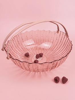 Ваза для фруктов с ручками 25см (пластик) цвет микс OLS-033А-47