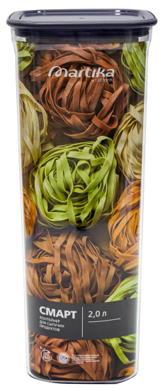 Контейнер для сыпучих продуктов "Смарт" 2,0л пыльно-серый С415ПСЕР Контейнер для сыпучих продуктов "Смарт" 2,0л пыльно-серый С415ПСЕР