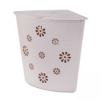 Корзина для белья "Плетенка" 43л (угловая) (500*385*460) бежевый М2029