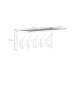 Вешалка с полкой "Торонто 21", hanger with shelf (Графит) 