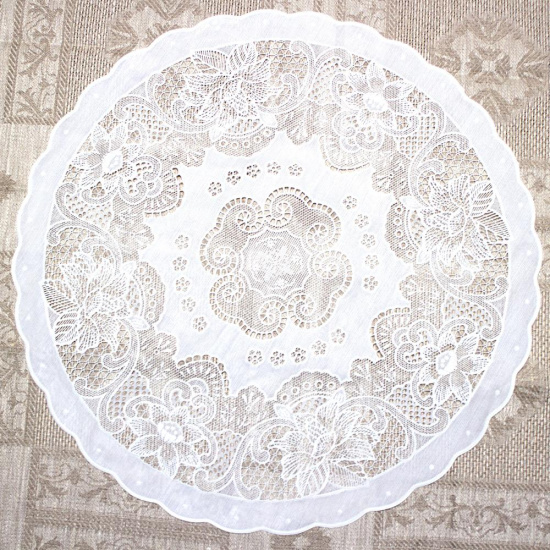 Салфетка Ажурная Canna кругл. д40см бел. (рулон 50шт) 1761