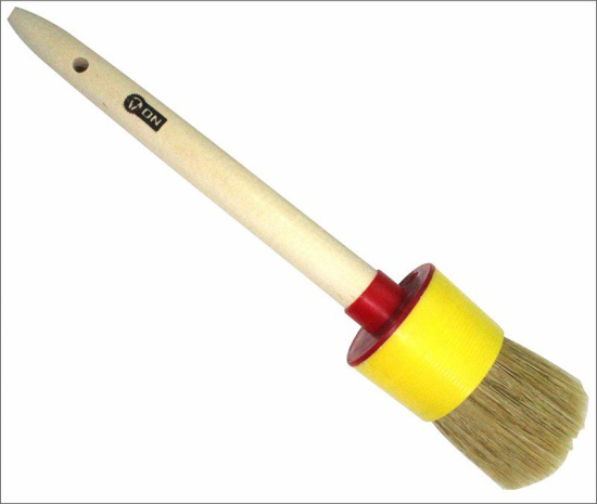 Кисть круглая пластиковый корпус натуральная щетина №12(45мм) 02-01-712