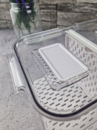 Ящик для хранения с крышкой 2,8л 23,3*14,7*12,2см ПЭТ OLS-DM-50