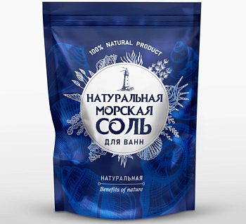 Соль для ванн морская 1100гр Натуральная КС-98