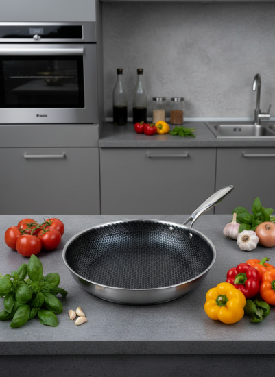 Сковорода Triply из нерж. стали с а/п 24x5,5см OLS-HR179-9 