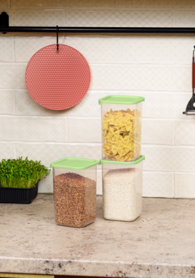 Банка для сыпучих продуктов Sugar&Spice Vanilla квадрат. 1,2л,с гибкой крышкой фисташка SE168510050 Банка для сыпучих продуктов Sugar&Spice Vanilla квадрат. 1,2л,с гибкой крышкой фисташка SE168510050