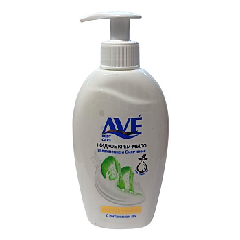 Мыло крем-жидкое 300гр Алоэ Вера и Молоко "AVE"