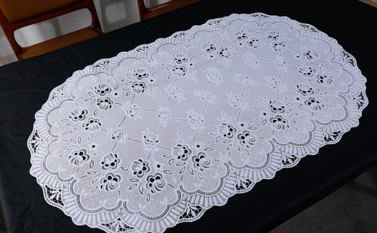 Салфетка Grace Лейс 100х60 LO-0965PU ПЕРЛАМУТР овальная