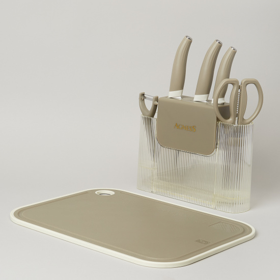 НАБОР КУХОННЫХ ПРЕДМЕТОВ 7ШТ ЦВЕТ СЕРЫЙ (671-030)