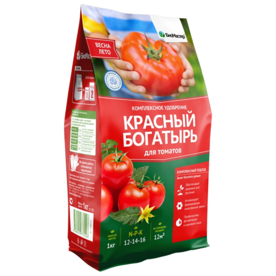 Удобрение органическое 1кг Красный богатырь БИОМАСТЕР Удобрение органическое 1кг Красный богатырь БИОМАСТЕР