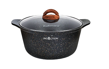 Кастрюля 4л со стеклянной крышкой, АП линия "Granit Ultra Induction" (Original) кгои43а