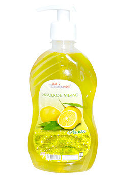 Мыло жидкое 500 г. дозатор Лимон