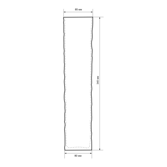 Ваза "Квадро" малая 86мм*86мм h-255мм 1903-Н5 "Графит" 