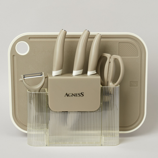 НАБОР КУХОННЫХ ПРЕДМЕТОВ 7ШТ ЦВЕТ СЕРЫЙ (671-030)