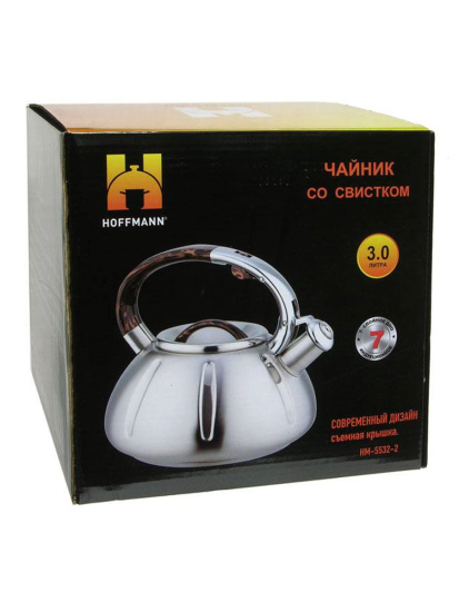 Чайник 3,0л нержавеющая сталь НМ 5532/2 со свистком