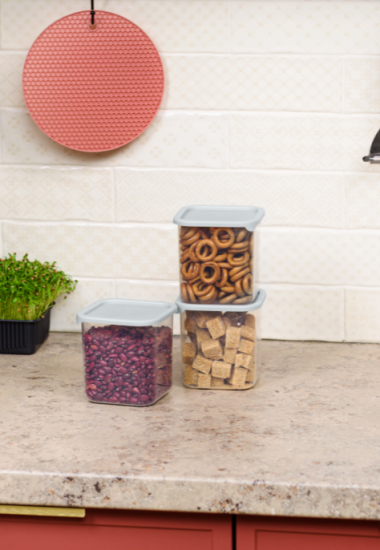 Банка для сыпучих продуктов Sugar&Spice Vanilla квадратная 0,8л, с гибкой крышкой трюфельSE168410025 Банка для сыпучих продуктов Sugar&Spice Vanilla квадратная 0,8л, с гибкой крышкой трюфельSE168410025