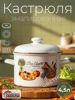 Кастрюля 4,5л 1615АП2/4 "Пикник"