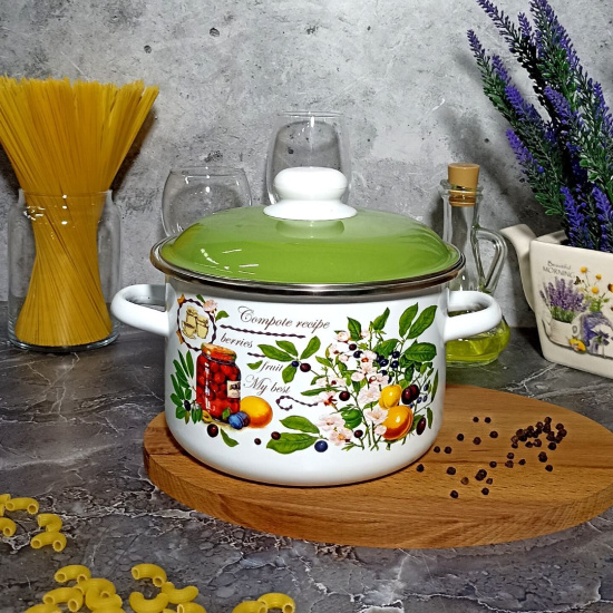 Кастрюля 3,0л цил. Вкусный компот 6RD181М белосн. Кастрюля 3,0л цил. Вкусный компот 6RD181М белосн.
